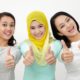 As Good Personal Hygiene can Help to Develop Positive Self Esteem, Three girls smiling and giving all the best