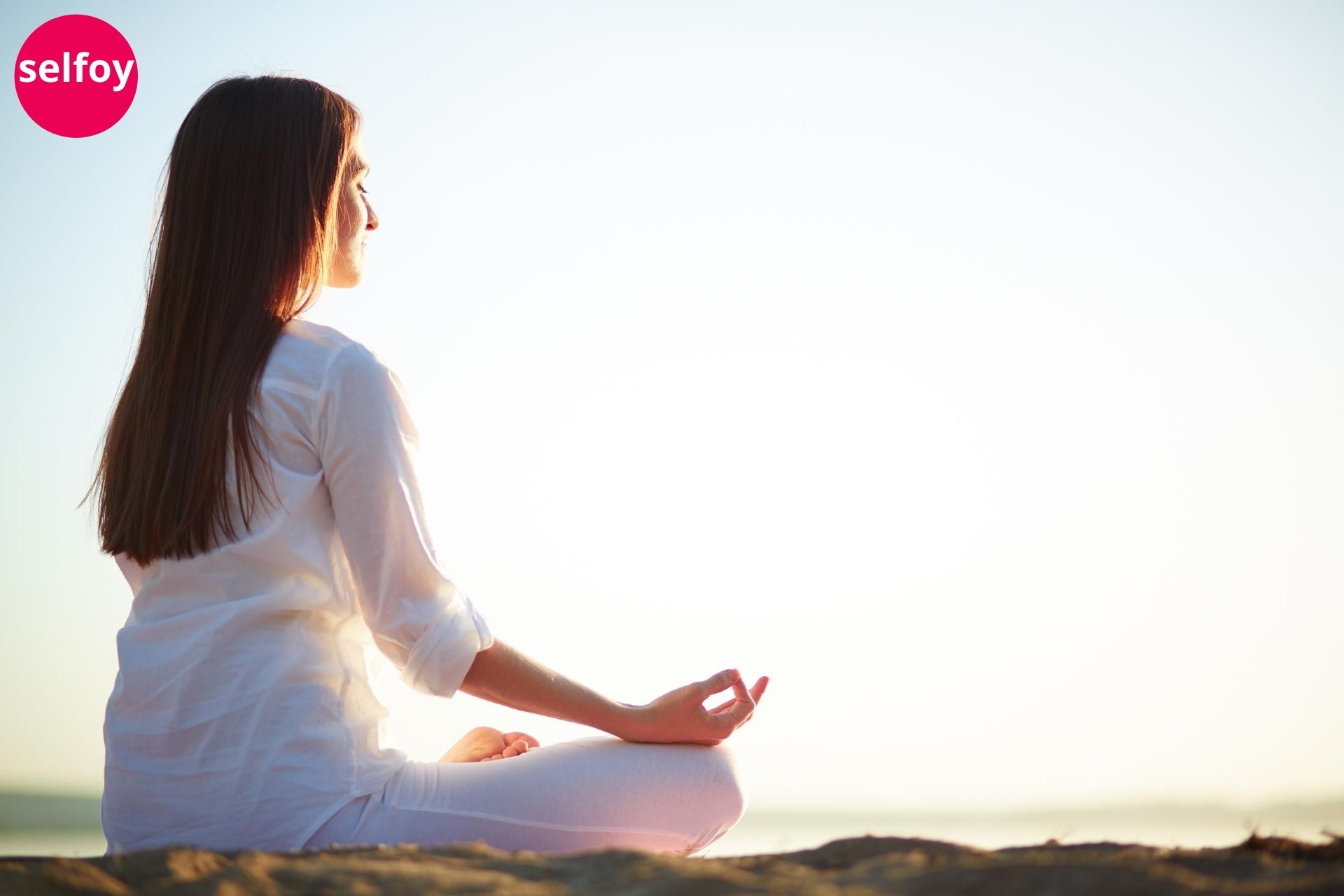 Woman is doing meditation for emotional wellness