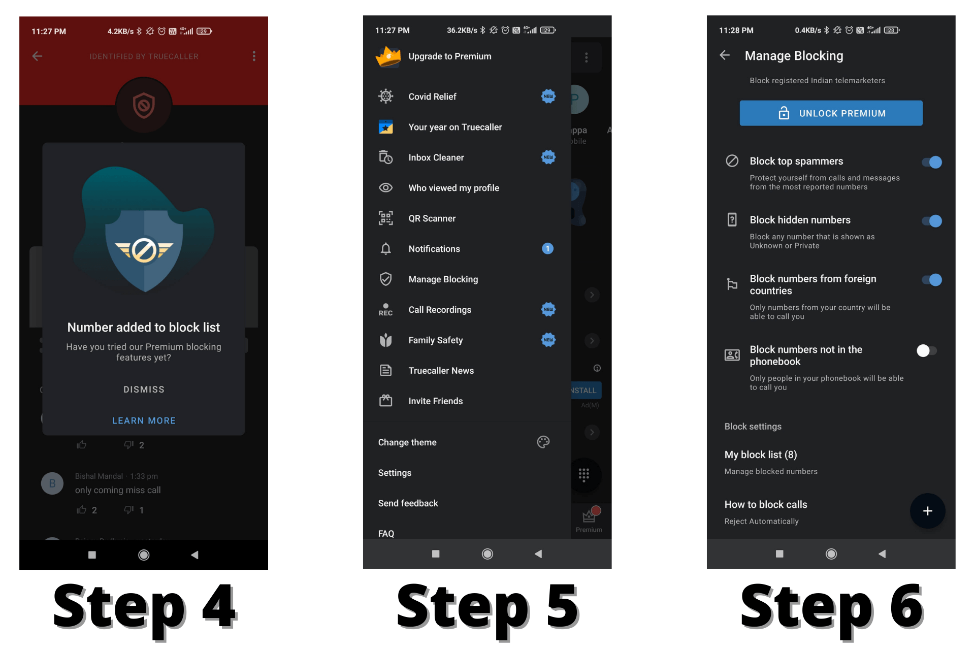 Truecaller-application-showing-steps-of-how-to-block-a-person-2
