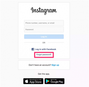 How to change your password on insta