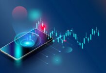 Forex CFD Trading. Abstract Image of a phone representing forex trading