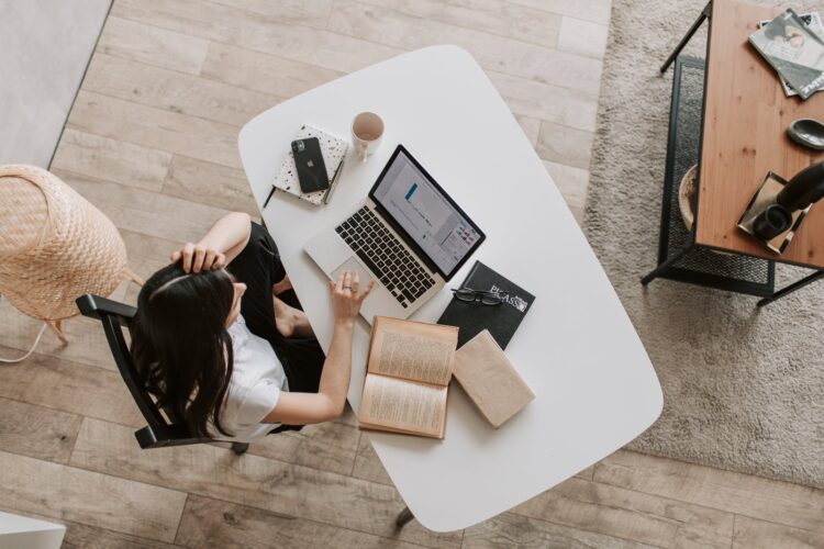 Student on a laptop cyber security