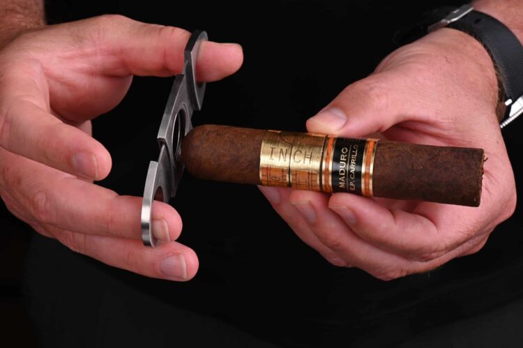 Cutting and Lighting cigar