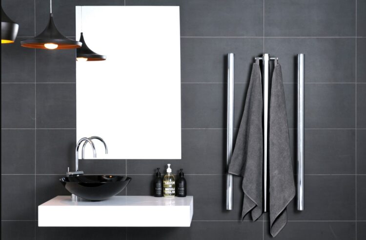 towel rail minimalist bathroom